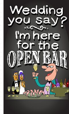 Wedding you say, open bar animacija