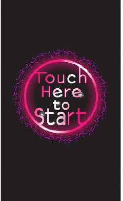 Touch Here to Start — začetni zaslon booth-a